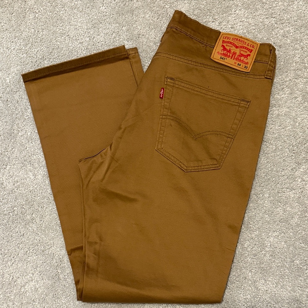 Levi's Men's Athletic Taper Straight Jeans - Brown - Picture 4 of 4